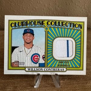 2021 Topps Heritage Wilson Contreras Clubhouse Collection Game Used #CC-WCS Cubs